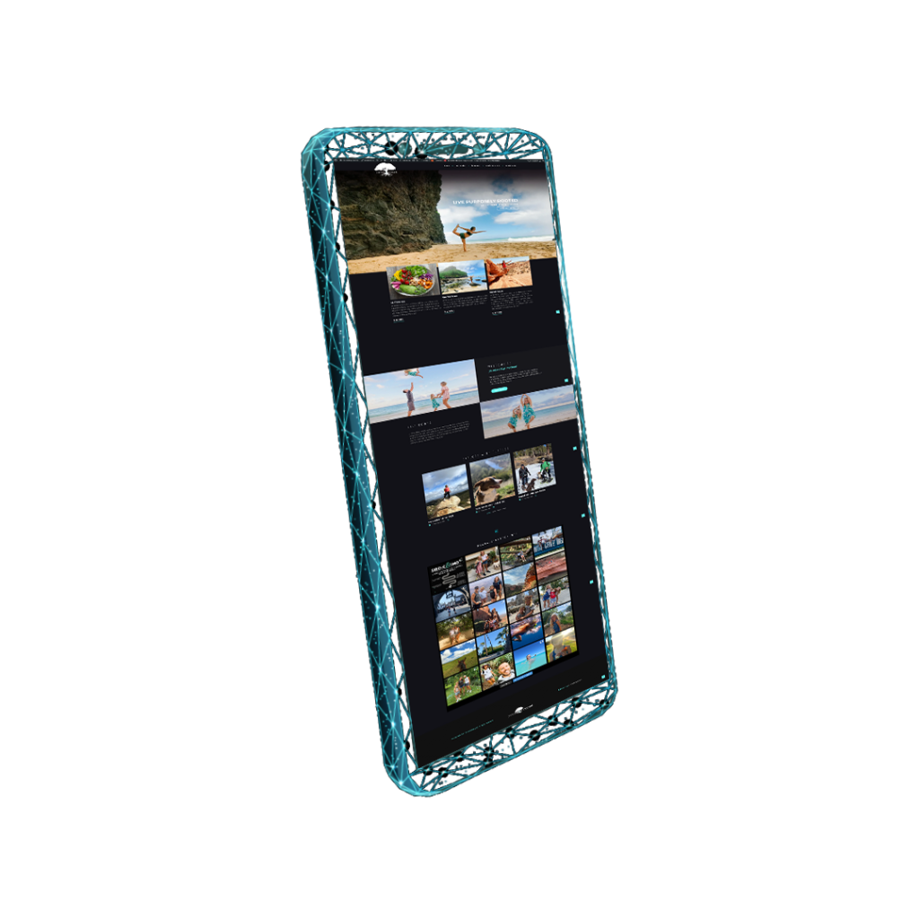 Purposely Rooted mobile view of homepage
