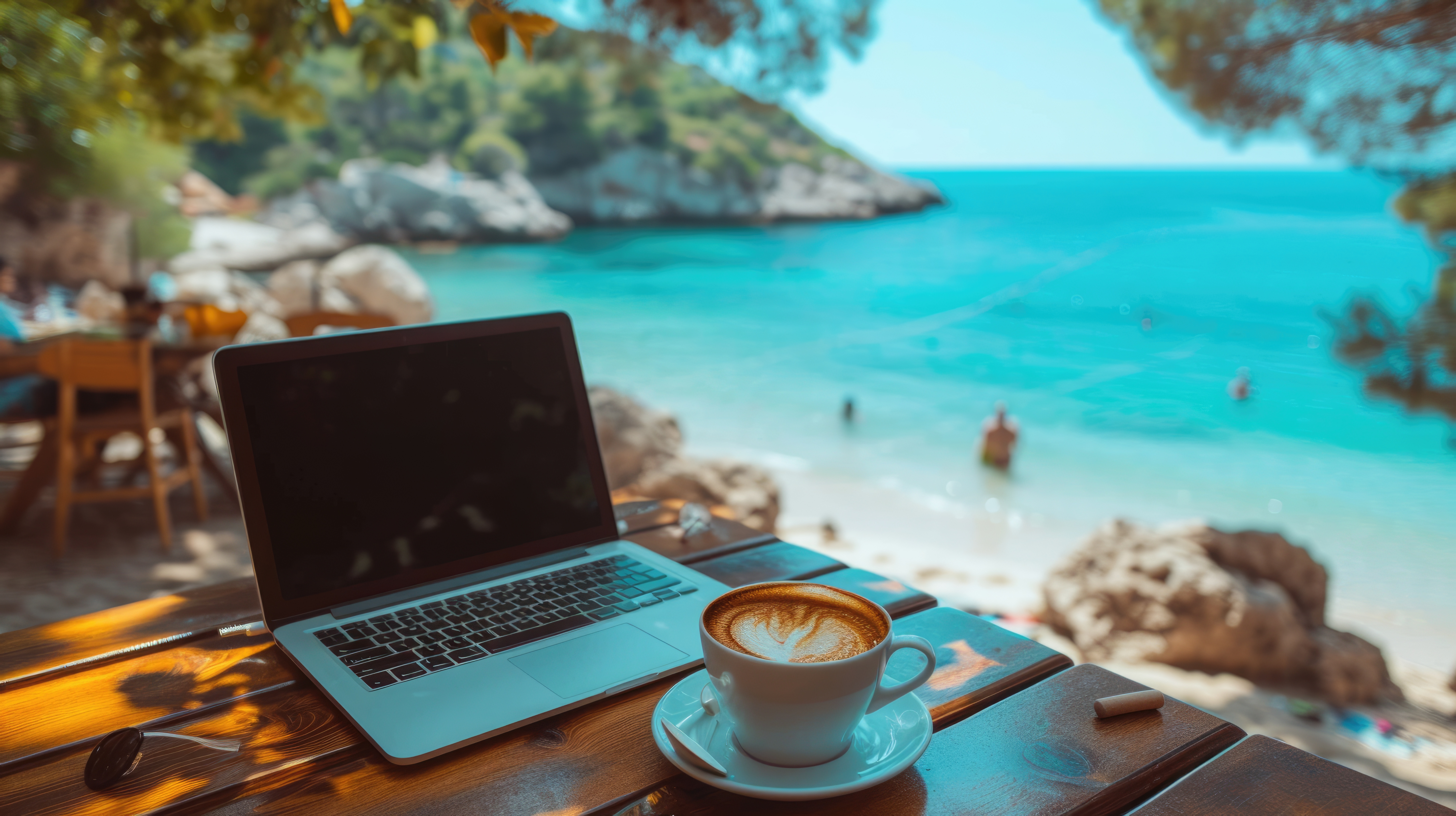 cup of coffee and laptop on table near the beach summer window --ar 16:9 --stylize 250 --v 6 Job ID: 817c4da5-55e4-493d-83c5-32db1f2f02d8