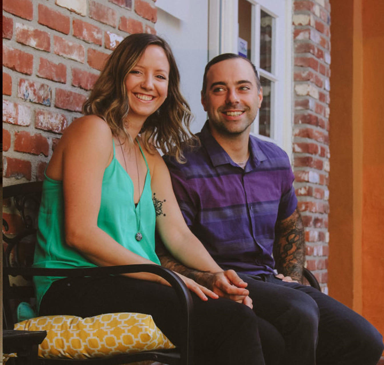 Azilee and Loren O'Neil, founders of Chain Reaction Therapy, outside their San Diego studio